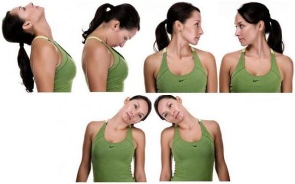 Ejercicio para el cuello en el tratamiento de la osteocondrosis cervical.